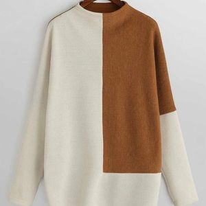 SOLD - Two-toned 60s inspired fall sweater